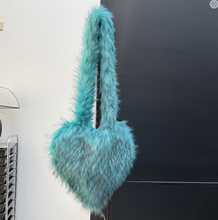 Load image into Gallery viewer, Women Faux Fur Heart Shoulder Bag