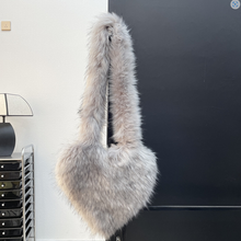Load image into Gallery viewer, Women Faux Fur Heart Shoulder Bag