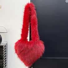 Load image into Gallery viewer, Women Faux Fur Heart Shoulder Bag