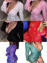 Load image into Gallery viewer, Women Sexy Lace Bodycon Onesie