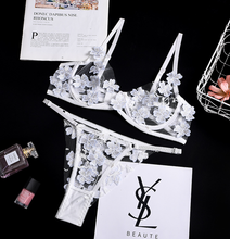 Load image into Gallery viewer, Sexy Lace Flower Bikini Set