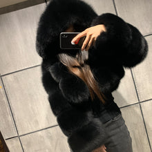 Load image into Gallery viewer, Faux Fox Fur Coat