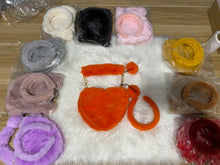 Load image into Gallery viewer, Fur Headband and Heart Bag set