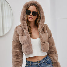 Load image into Gallery viewer, Faux Fur Zipper Short Coat