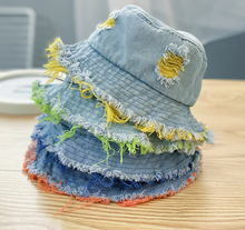 Load image into Gallery viewer, Summer Outdoor Hat Denim Bucket Hat