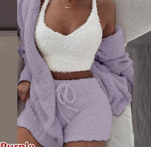 Load image into Gallery viewer, 3 Pcs Furry Shorts Sets