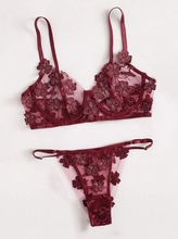 Load image into Gallery viewer, Sexy Lace Flower Bikini Set