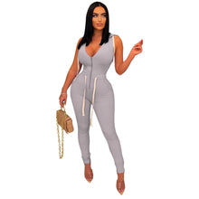 Load image into Gallery viewer, Sleeveless Back Lace Up Jumpsuit
