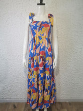 Load image into Gallery viewer, Women Lace-up Print Long Dress
