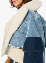 Load image into Gallery viewer, Jeans Fur Coat