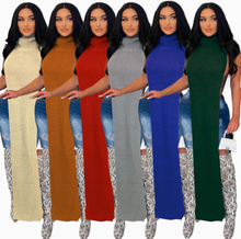 Load image into Gallery viewer, Winter Slit Dress Nightclub Dress