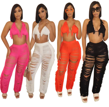 Load image into Gallery viewer, Women Bikini Tassel Pants Set