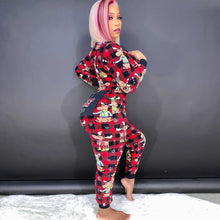 Load image into Gallery viewer, Christmas Hooded Onesie Pajamas with Butt Flap
