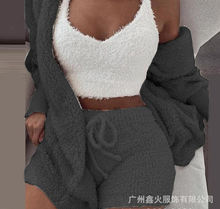 Load image into Gallery viewer, 3 Pcs Furry Shorts Sets