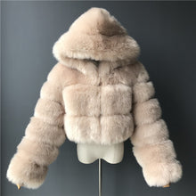 Load image into Gallery viewer, Faux Fox Fur Coat