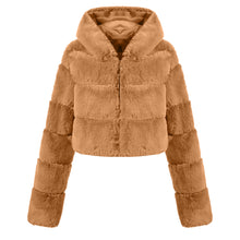 Load image into Gallery viewer, Faux Fur Zipper Short Coat