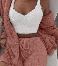 Load image into Gallery viewer, 3 Pcs Furry Shorts Sets