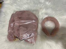 Load image into Gallery viewer, Fur Headband and Heart Bag set