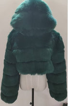 Load image into Gallery viewer, Faux Fox Fur Coat