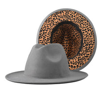 Load image into Gallery viewer, Fedora Hat with Leopard Pattern Inside (MOQ 20)
