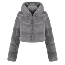 Load image into Gallery viewer, Faux Fur Zipper Short Coat