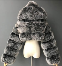 Load image into Gallery viewer, Faux Fox Fur Coat