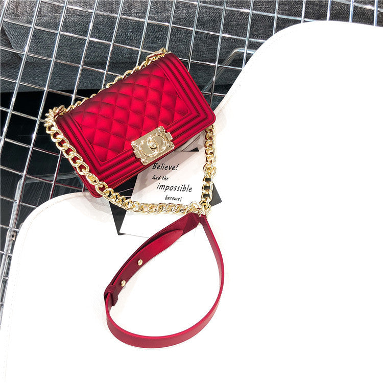 Candy Color Big Square Chain Bags