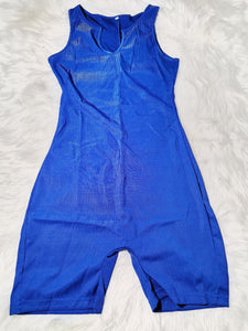 V Neck Shorts Rompers (Cotton Blended)