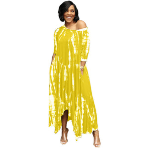 Off Shoulder Slit Maxi Dress