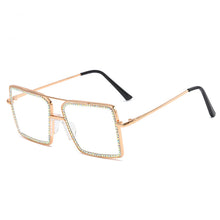 Load image into Gallery viewer, Clear small Diamond Flat mirror Shades
