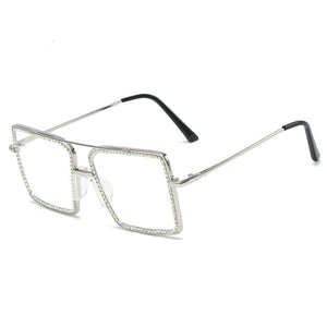 Clear small Diamond Flat mirror Shades